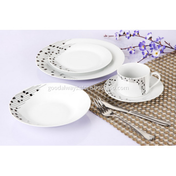 20 Piece Decal Porcelain Dinner Set